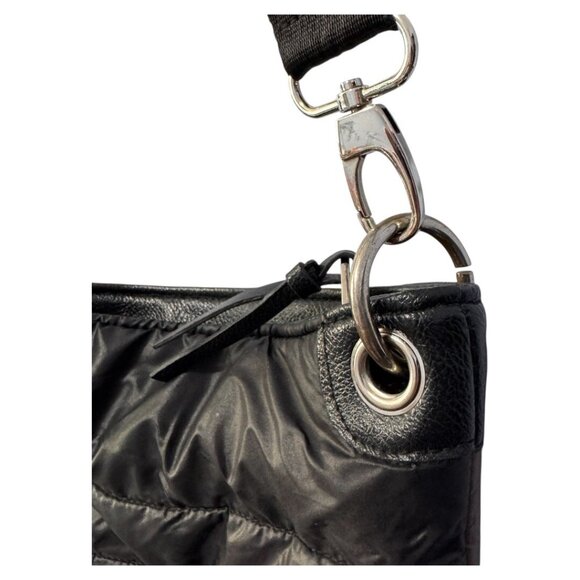 Sondra Roberts Nylon Quilted Multi Compartment Crossbody‎ Bag black/brown - Picture 4 of 6